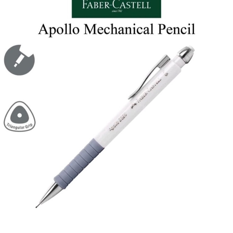 

KODE K9Z5 Pensil Mekanik APOLLO PUTIH Faber Castell 13251 Satuan