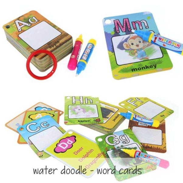 

KODE X8Z9 Mainan mewarnai MAGIC DRAWING CARD 26pcs magic water painting kartu mewarnai water doodle EDUFUNTOYS