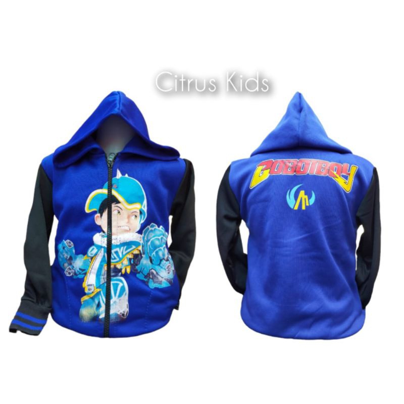 Jaket Anak Laki Laki Boboiboy Bahan Fleece/Kids Jacket/Jaket Boboiboy Anak Laki-laki/Jaket Boboiboy/