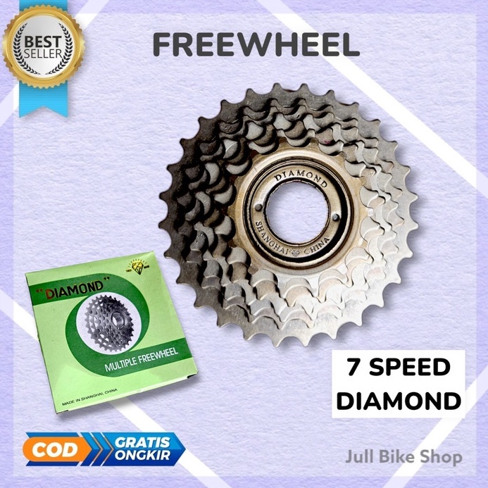 Freewheel 7 speed Diamond ASLI sepeda mtb lipat minion keriwil sprocket gear gigi sproket 7s kriwil 