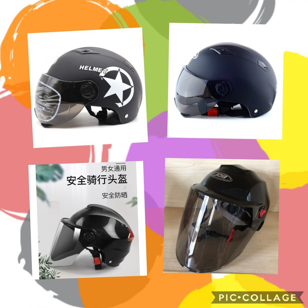 Taffsport Zoro Helm Sepeda Listrik Helm Motor Listrik  Visor Half Face Skuter Elektrik Sepatu Roda S