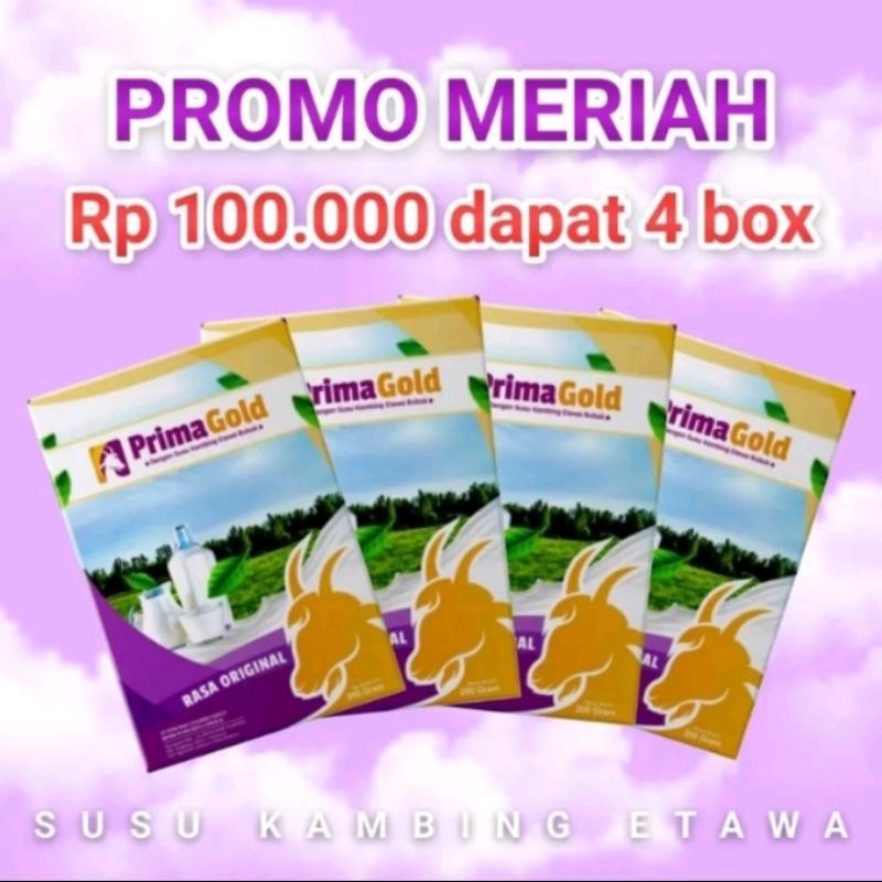 

PRIMA GOLD 4 box SUSU KAMBING ETAWA PRIMAGOLD