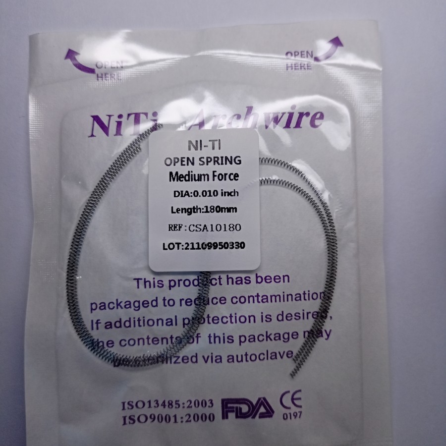 open coil spring ortho Ni-Ti Orthodontic