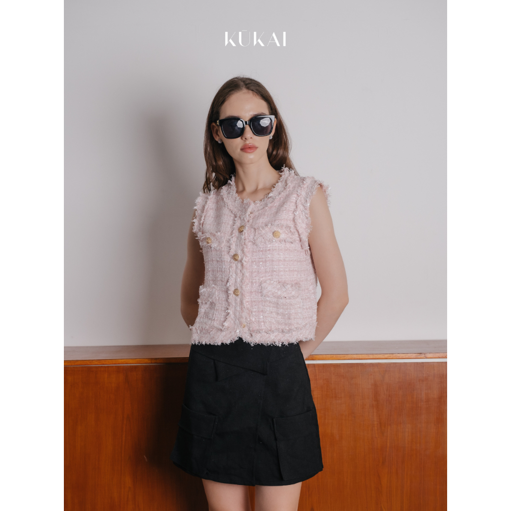 KUKAI | Ascend Tweed Vest - Woman's Tweed Vest - Rompi Tweed Wanita