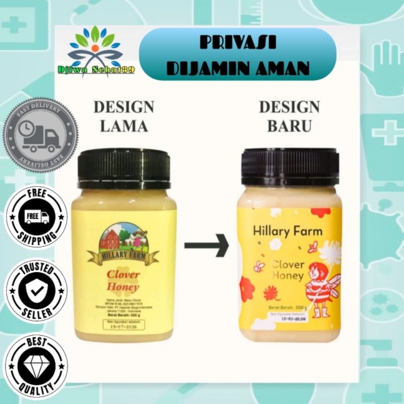 

HILLARY FARM Clover Honey 500 gr