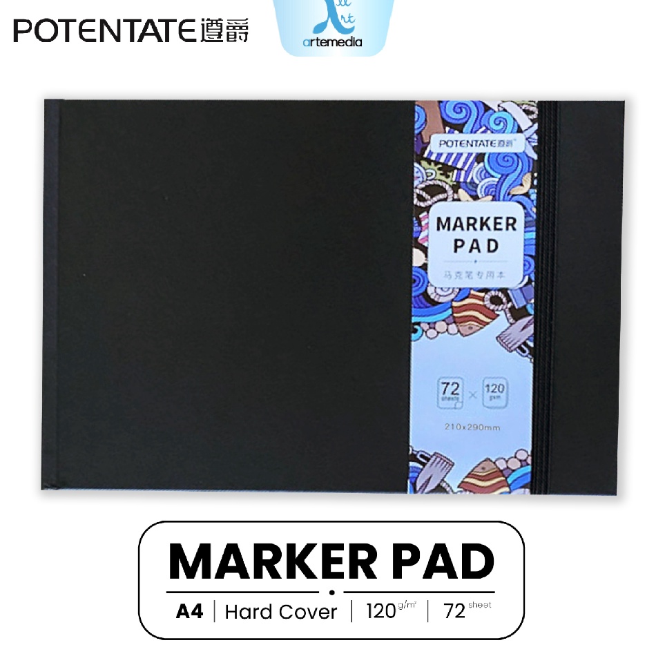 

KODE T8N7 Potentate Marker Pad A4 Hard Cover Sketchbook