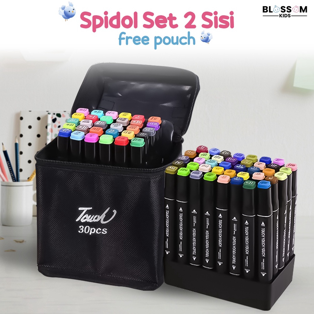 

KODE J7W4 Spidol Warna Spidol 2 Sisi Sketsa Spidol Gambar 3D Pen Art Marker BLOSSOM KIDS