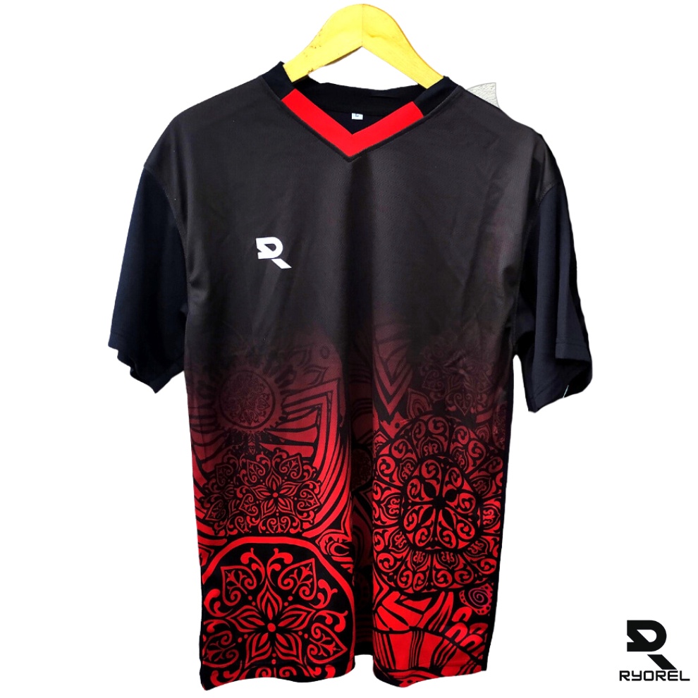 Baju Futsal Sepakbola Voli Badminton Pria dan Wanita Bahan Bagus Printing Sublim Berkualitas Ryorel 