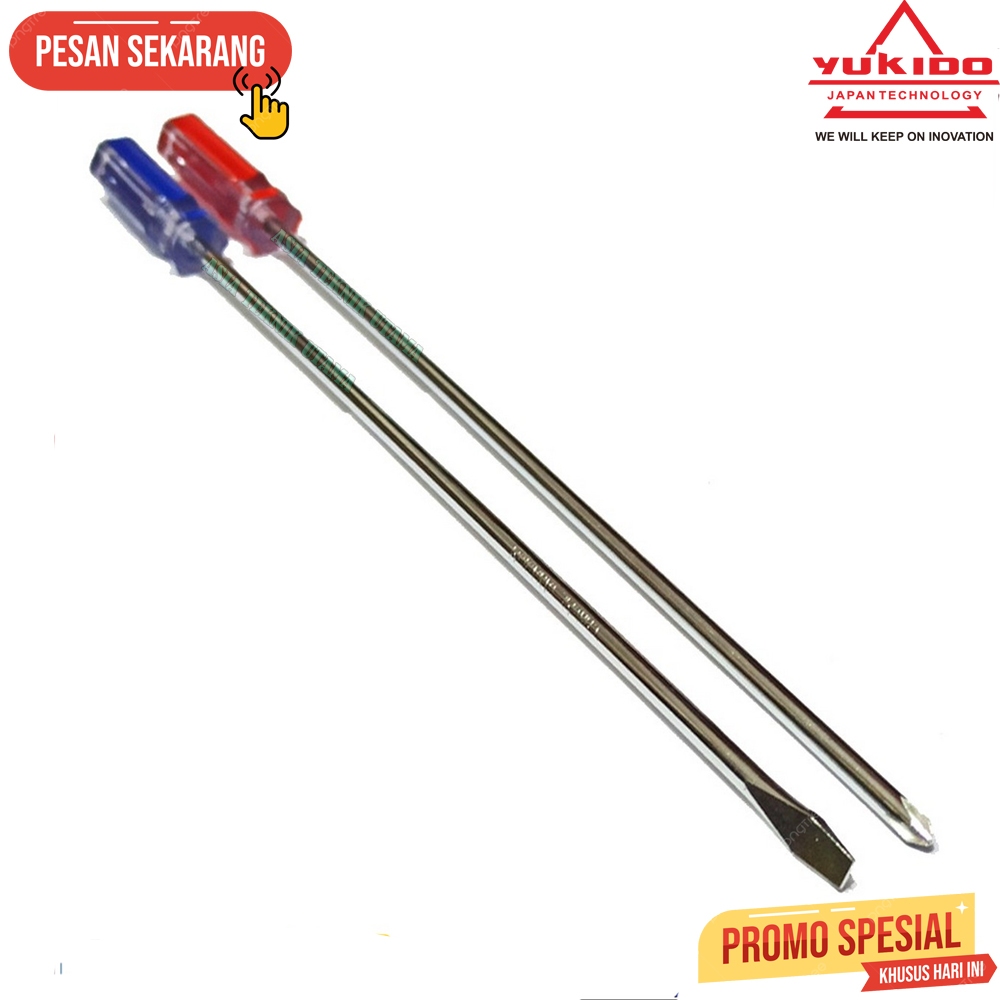 Obeng Radio 12 Inch Mata Plus (+) Obeng Kurus Kembang 12 Inci Bunga Radio Screwdriver 300mm