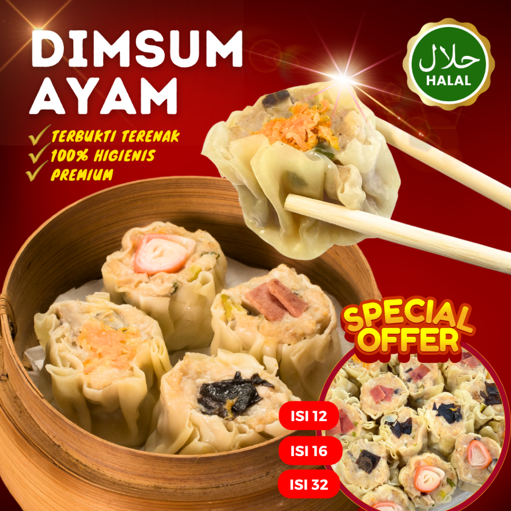 

Dimsum Siomay/Siomay Ayam - Frozen Food Halal Orien Premium Higienis Grosir Pack