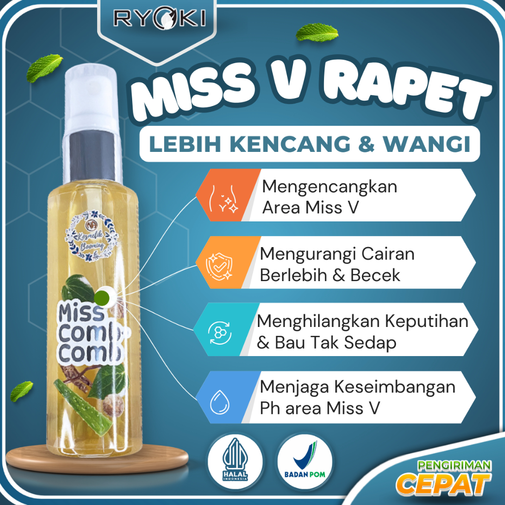 RYOKI - Miss V Comby Merapatkan Area Kewanitaan Kembali Perawan Perapat Rapet Pengencang Pengharum P