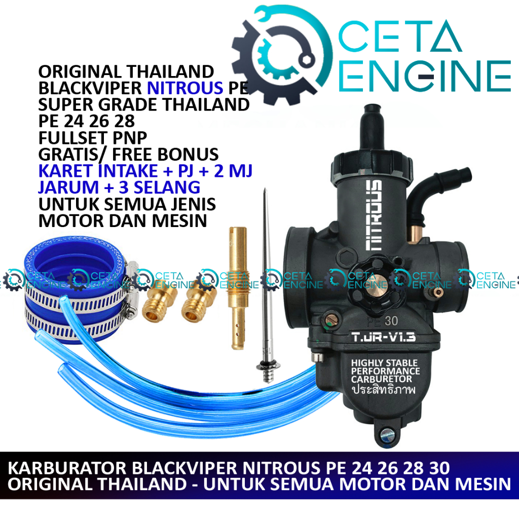 [ BISA COD ] PAKET KARBURATOR BLACKVIPER NITROUS PE 24 26 28 30 MJ PJ KARBU CPO PE KALBURATOR SCOOPY