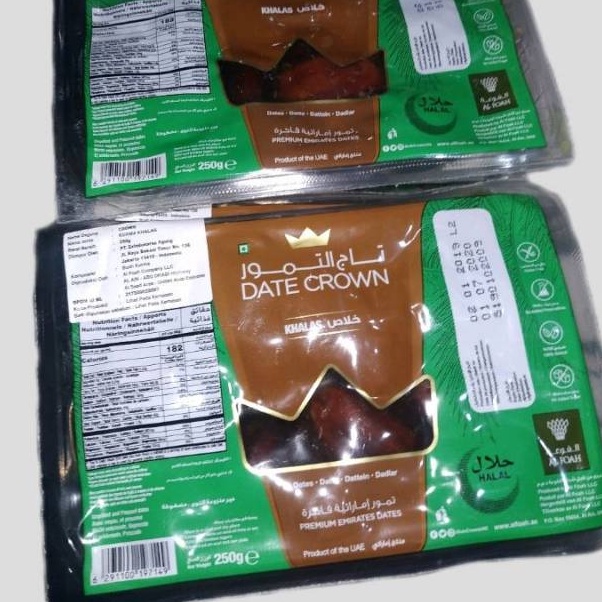 

Super Laris Kurma Date Crown Khalas 25gr presskurma pres enak exp Oktober 225ThermoTermo