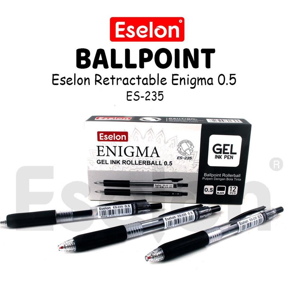 

ART D49H 12PCS Pulpen Gel Cetek OFFICE ENIGMA ES235 Pulpen Rollerball 5mm