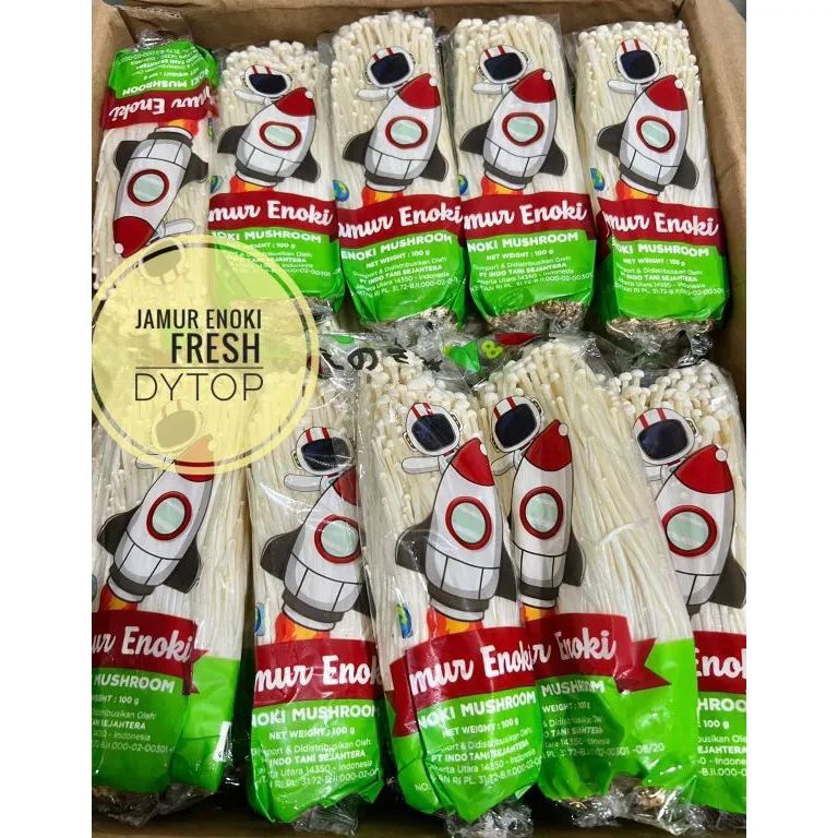 

Laris Lagi Jamur Enoki Import Fresh Segar Per Dus