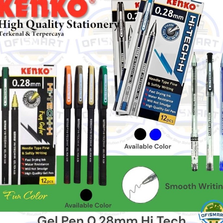 

KODE R3G6 Kenko Gel PenPen Tinta Gel HiTech 28 mm 1Ktk12PCs