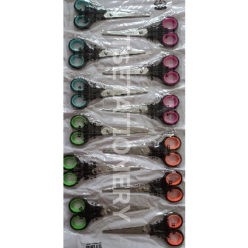 

ART J86Z 12Pcs Gunting 6inch Renceng Hitam WarnaWarni Tebal Japan Technology