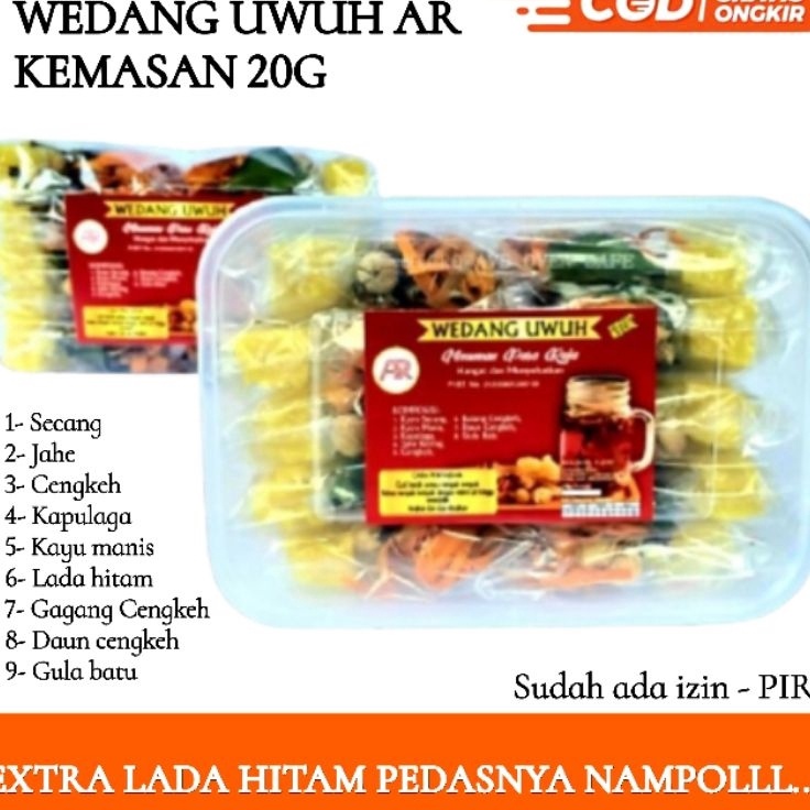 

Cuma satu hari GROSIR WEDANG UWUH AR KOMPLIT KEMASAN 2g ISI 1pcs