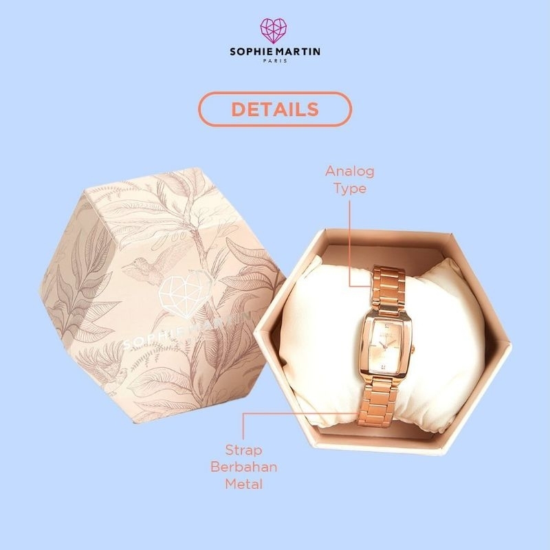 JAM TANGAN WANITA JAM SHOPIE MARTIN FREDELLA ROSE GOLD