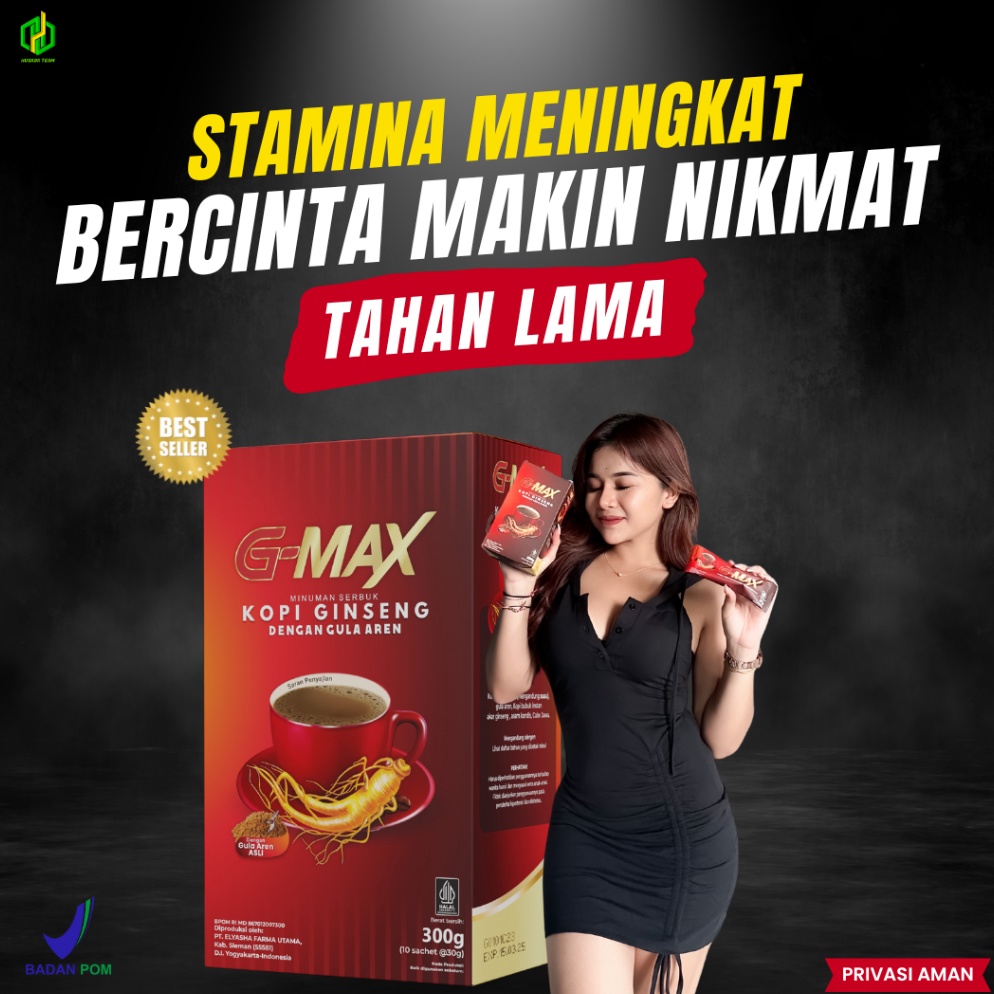 

New Collection KOPI GMAX ORIGINAL KOPI STAMINA PRIA AMAN 1 BPOM HALAL KUAT TAHAN LAMA