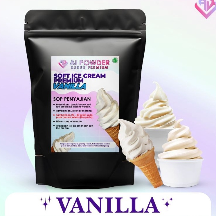 

Ready Vanilla Bubuk Soft Ice Cream Premium The Best 1Kg