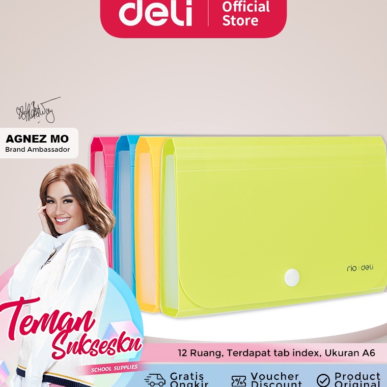 

ART H6R Deli Expanding File A6 12 Pembagi dengan tab index untuk pengaturan yang lebih mudah E5561