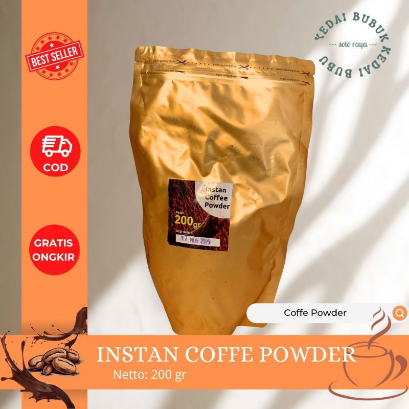 

INSTAN KOPI, KOPI BUBUK KEMASAN 200gr KOPI HITAM