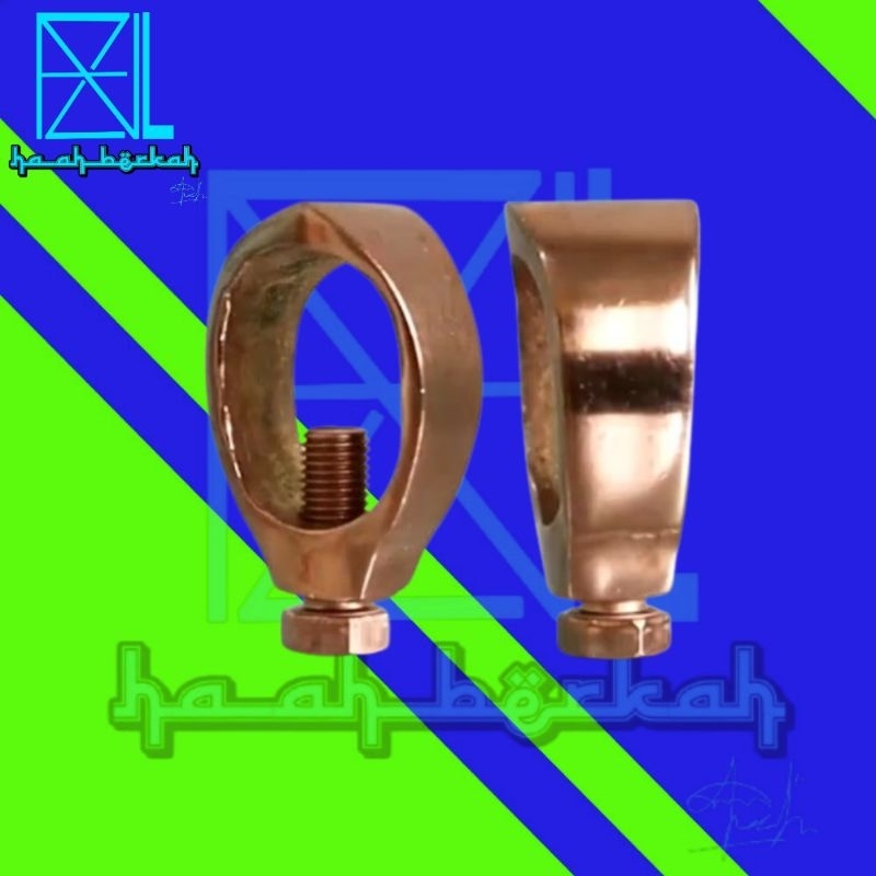 Ciasaatcisarua Clamp Klem Cincin Grounding Oval Stick For Rod Isolator Kabel Penangkal Anti Petir