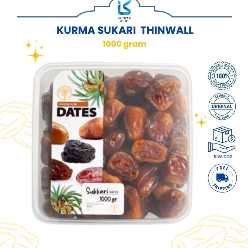 

Harga Miring Kurma Sukari Thinwall 1 Kg Kurma Raja Basah Premium Quality