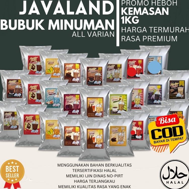 

Kejar Promo Javaland Mix Bubuk Minuman Boba Kekinian Aneka Rasa 1kg