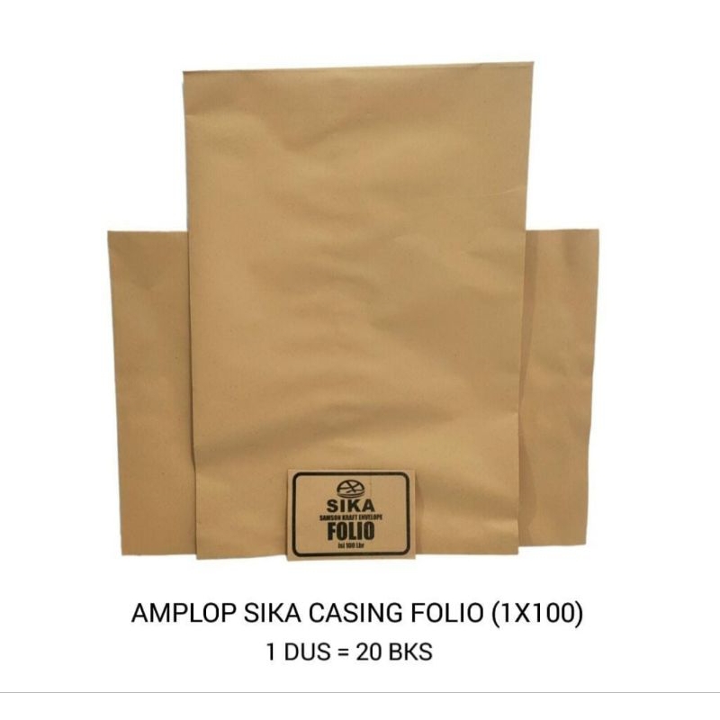 

Amplop coklat sika ukuran folio per pak