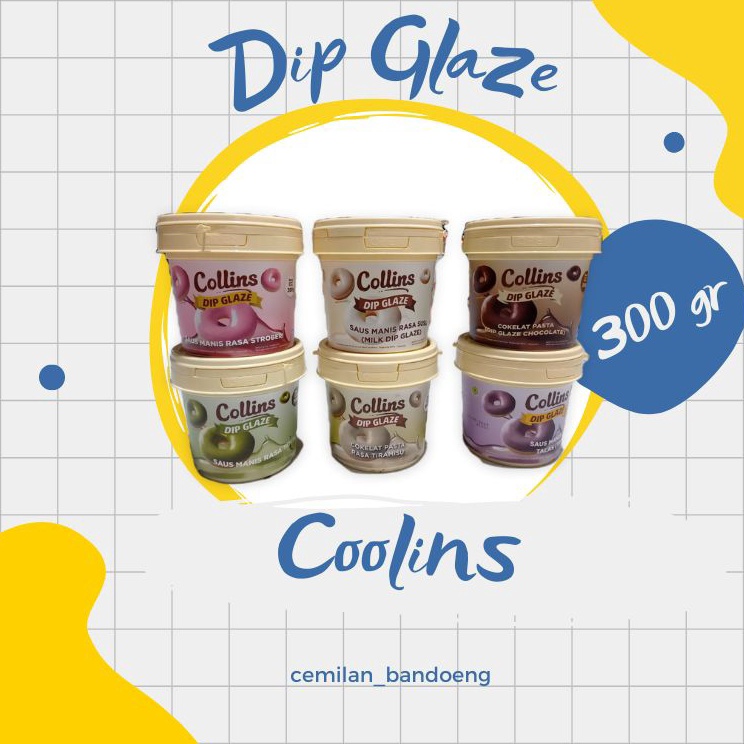 

Real produk COLLINS DIP GLAZE KEMASAN PABRIK 3GR