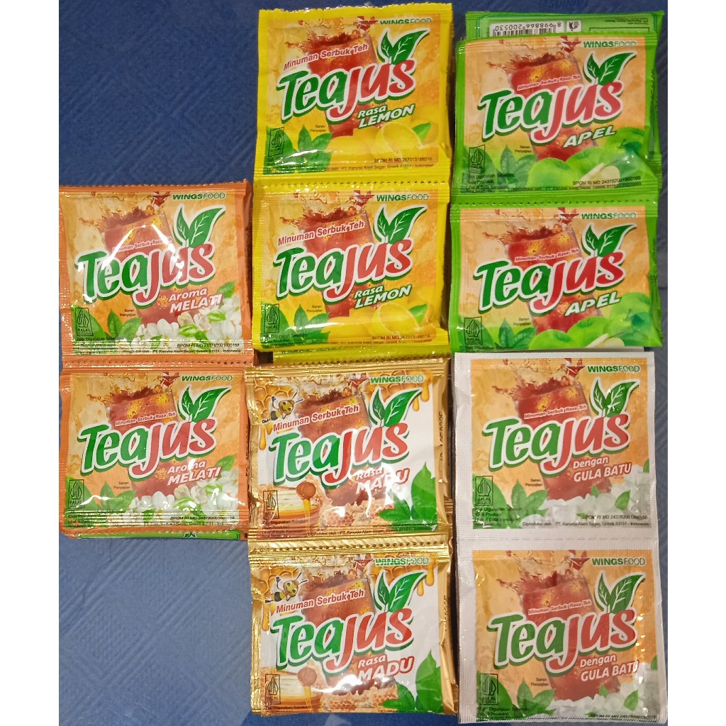 

TeaJus Gula Batu, Apel, Madu, Lemon, Melati / renteng