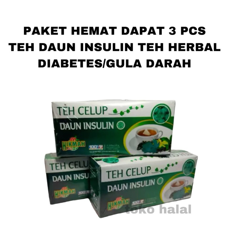 

(PAKET HEMAT DAPAT 3 PCS) TEH CELUP DAUN INSULIN Teh herbal alami menurunkan diabetes/gula darah