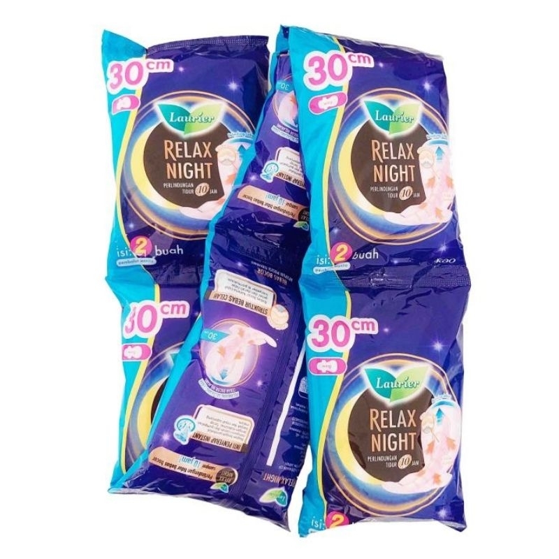 Laurier Relax Night 30cm/Softex Night 29 cm renceng(1pcs isi 2)