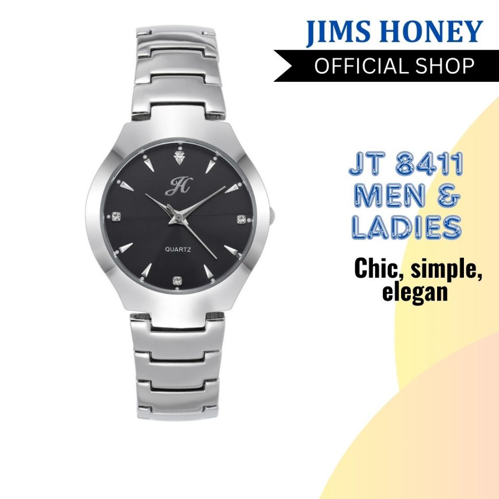 Jims Honey JT 8411 FREE BOX Jam Tangan Wanita Dan Pria Lengkap Kotak