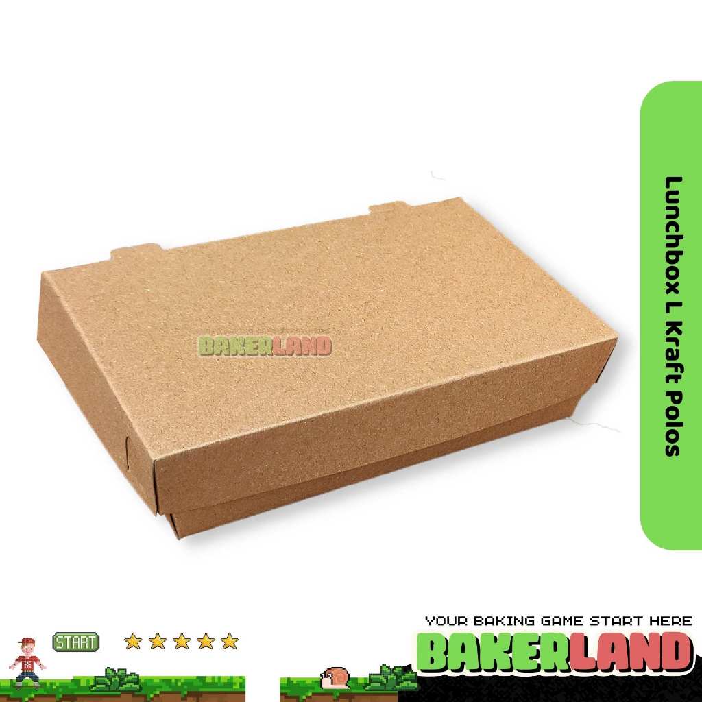 Paper Lunch Box L / Lunch Box Paper / Paper lunch Box  Kraft /Kemasan Lunch Box  / Kemasan Ayam Gepr