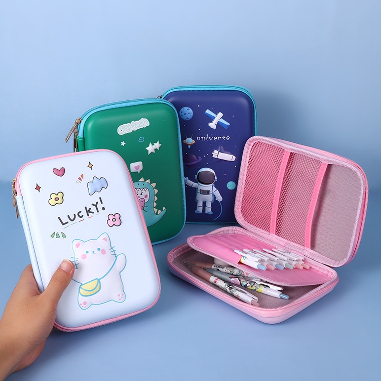 

KODE S4E Mouseman Tempat Pensil Karakter 3D EVA Kotak Pensil Besar Waterproof Motif Timbul