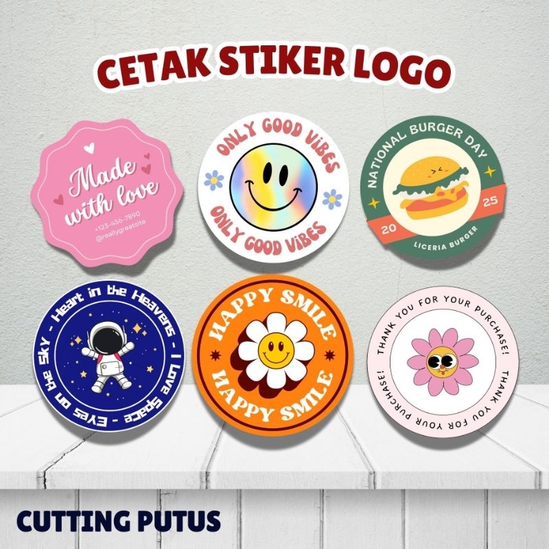 

Cetak Stiker Vinyl Anti Air Waterproof Logo Label Usaha