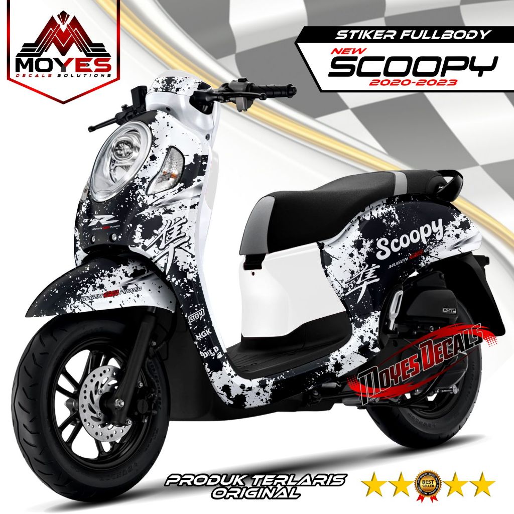 Sticker Decal FullBody Motor Honda Scoopy Prestige 2020 2021 2022 2023 2024 Scoopy Desain Simple