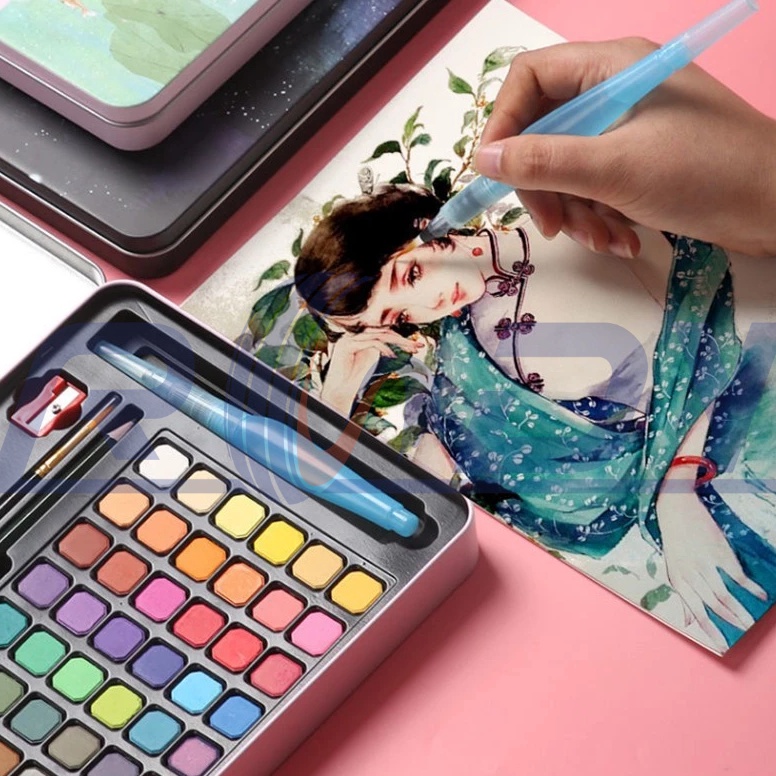 

KODE Q5I9 RUNDY Kaikki cat air watercolor set 4836 warna water color alat cat air lukis set termasuk kuas dan kertas gambar
