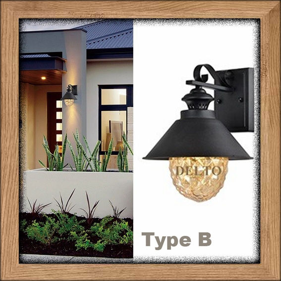 Lampu hias pagar taman outdoor waterproof vintage industrial retro classic modern minimalis elegan l