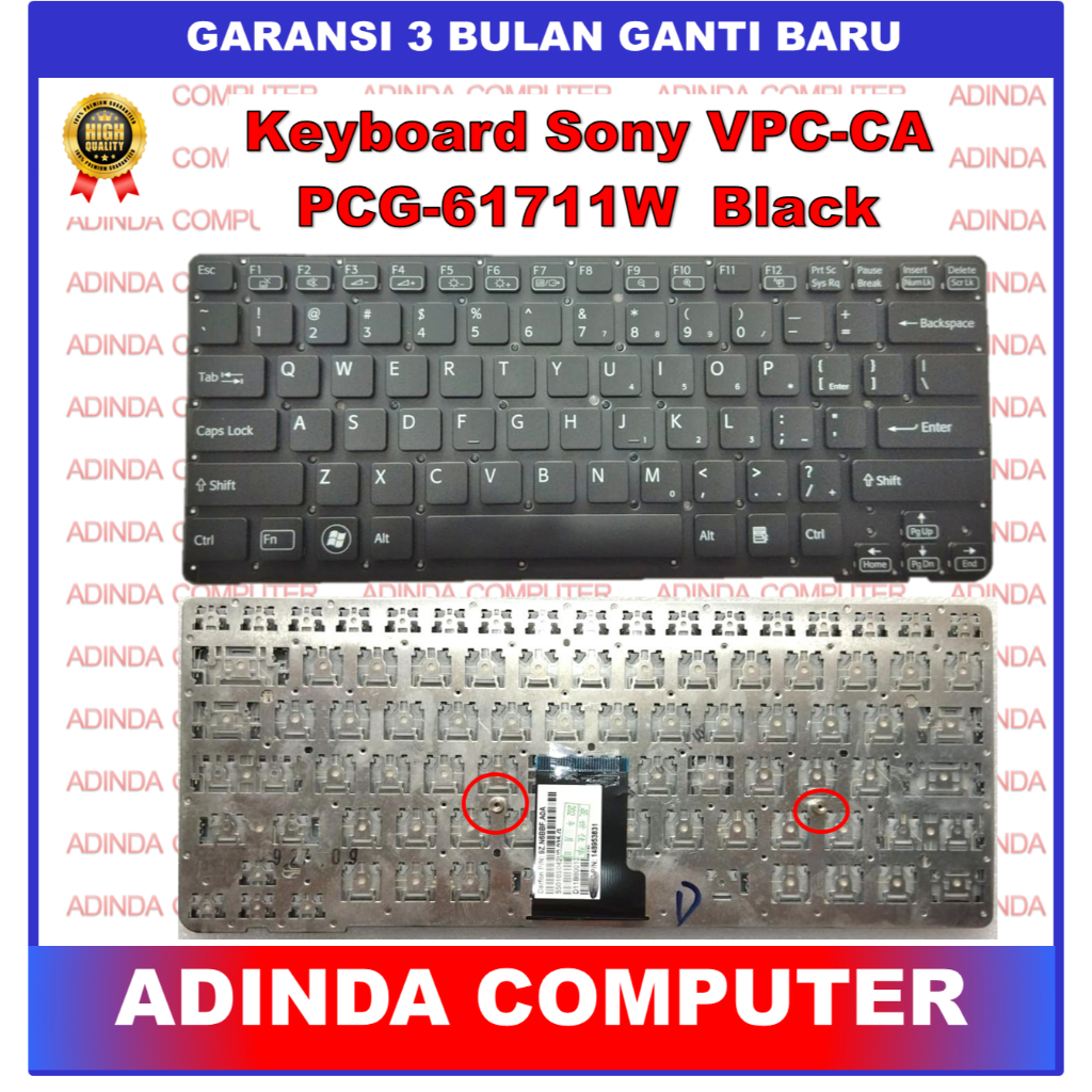Keyboard Sony VPC-CA VPC-CA15FH VPC-CA190L PCG-61714L Black