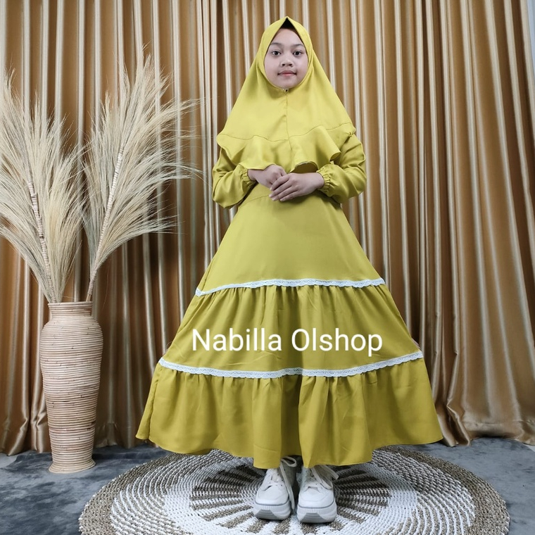 Aira Syar'i | Baju Muslim Anak|Syari|Gamis Anak1-12 Tahun|Gamis|Gamis Anak|Syari|Nabila collection|S