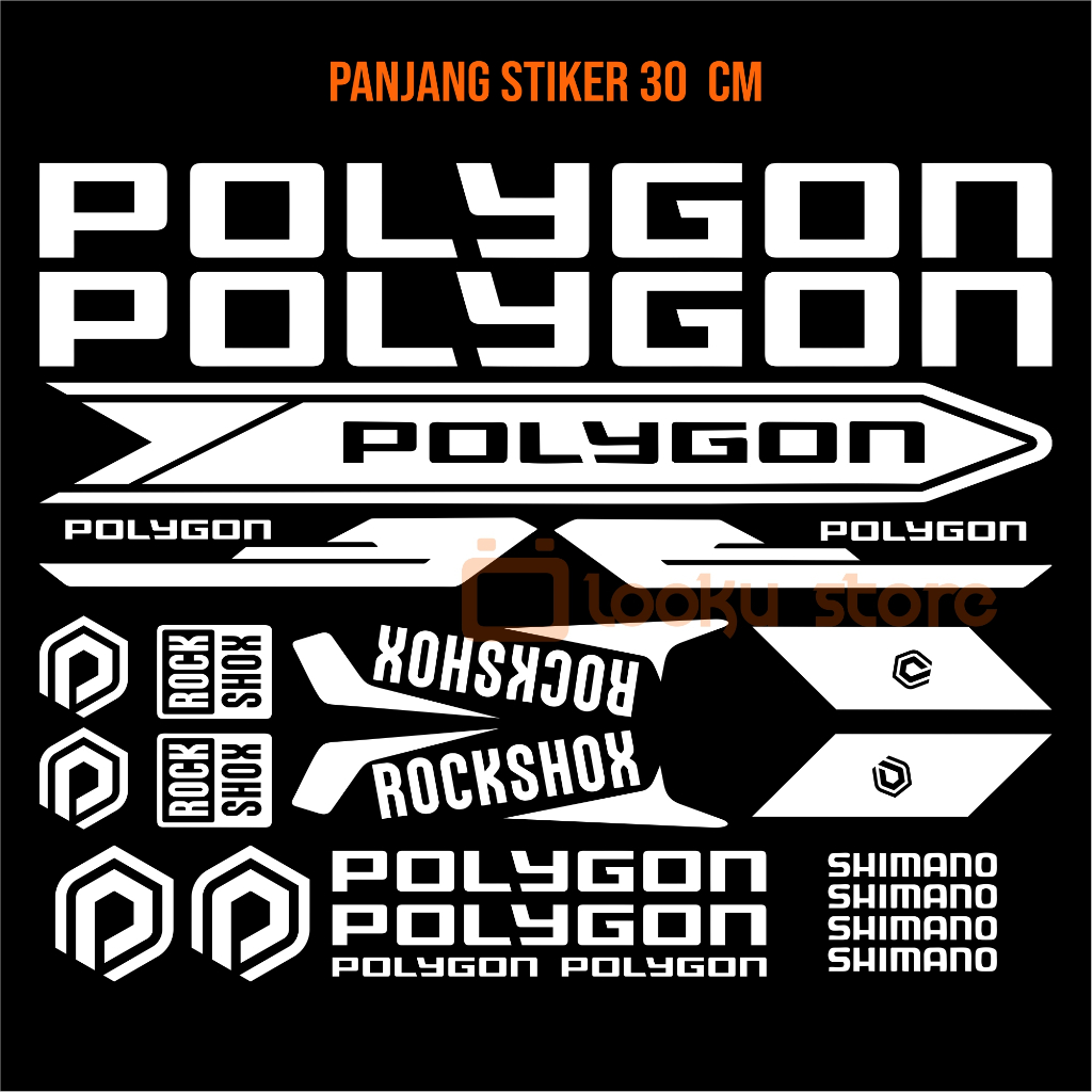 Stiker Sepeda Polygon Sticker Frame Polygon Roadbike MTB