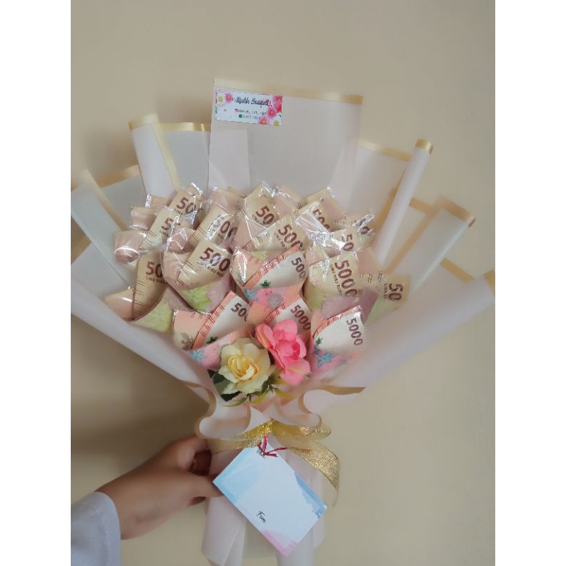 buket uang 5000 an asli