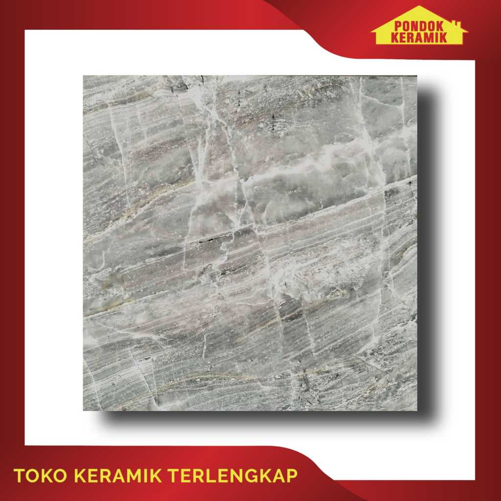 Keramik Lantai Massimo 60x60 Zambia M Grey Motif Marble Marmer