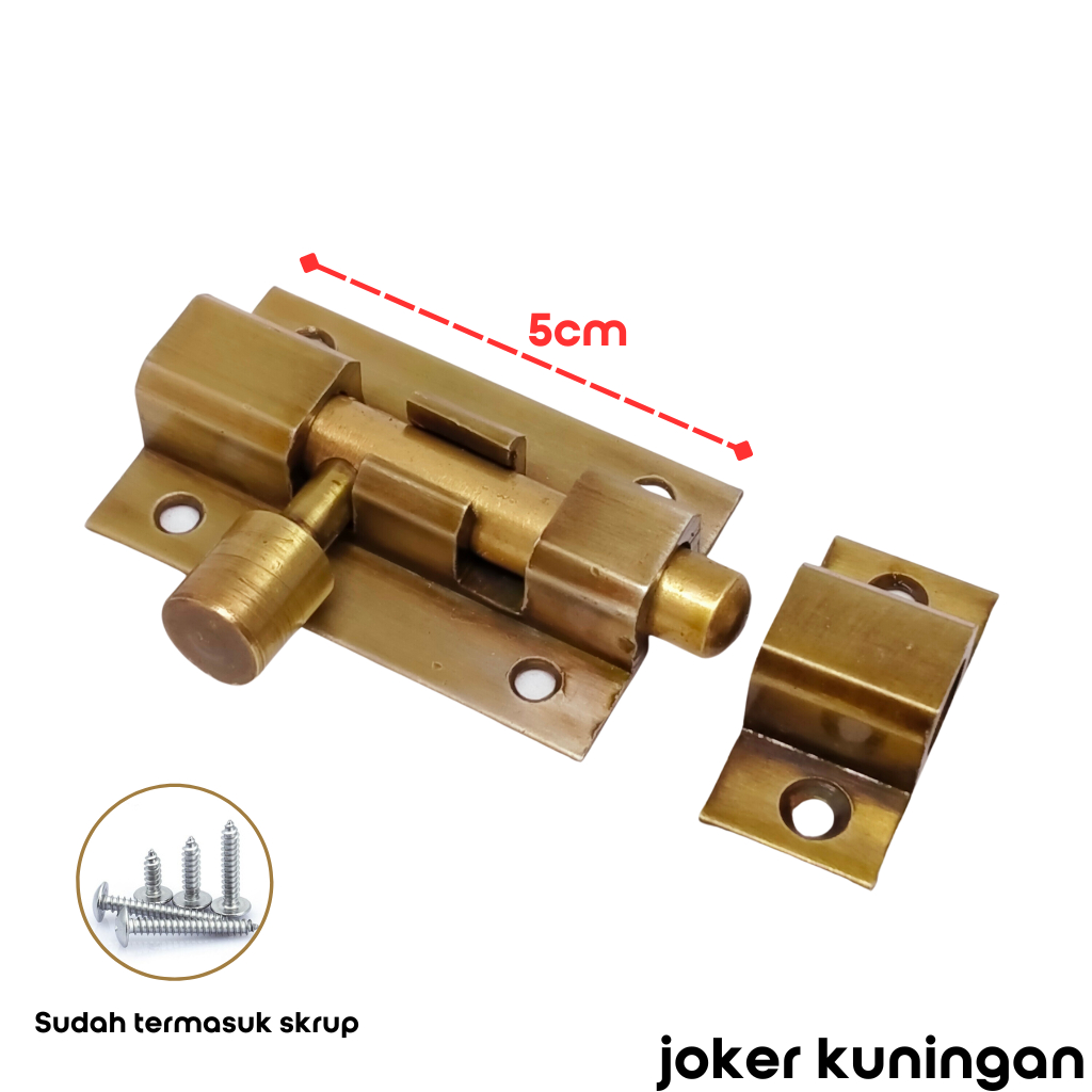 TERMURAH Grendel Aluminium Antik Tebal 2inci Selot Pintu Selot Jendela Kunci Pintu Grende ANTI KARAT