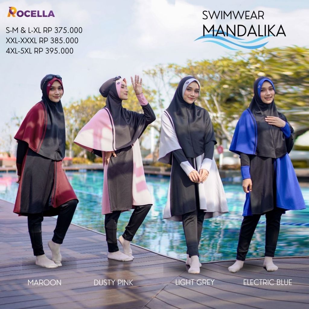 Rocella Mandalika Swimwear Baju Renang Wanita Muslimah