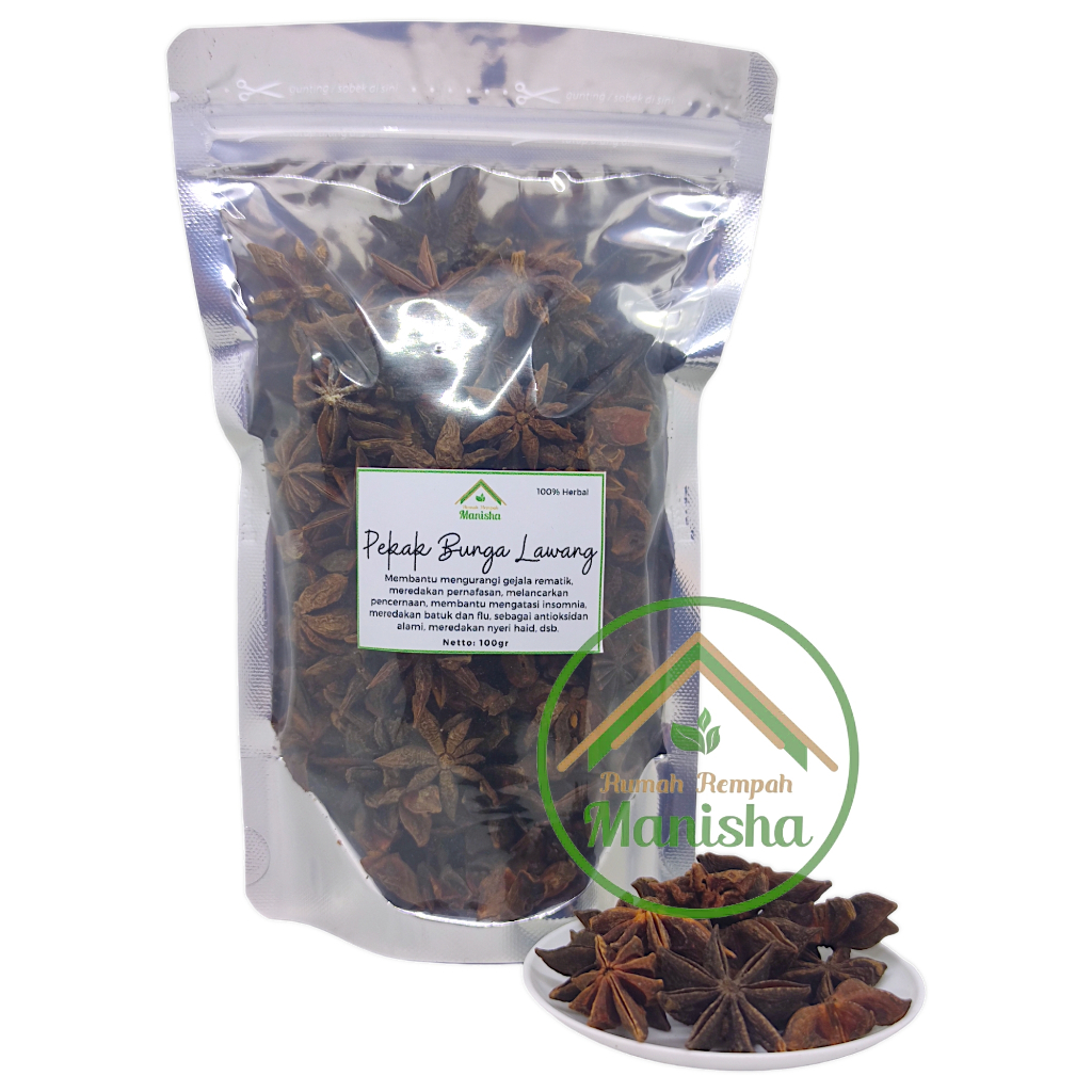 

Pekak / Bunga Lawang / Star Anise Kering 100gr